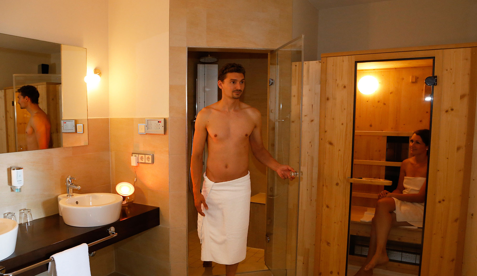 Suite mit Dampfbad und Sauna in Bayern